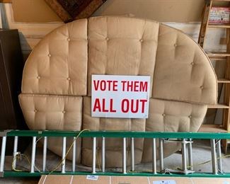 16' fiberglass ladder -- lounger -- anarchist -- wooden 6' ladder