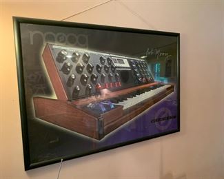Bob Moog Voyager Synthesizer AUTOGRAPHED by the late Bob Moog -- a bid item      Owner had the synthesizer in the poster and on several occasions worked with Yes band and Bob Moog