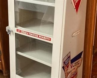 vintage Tom's Toasted Peanuts cabinet display