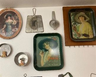 1920 original Coca-Cola tray (upper right)
