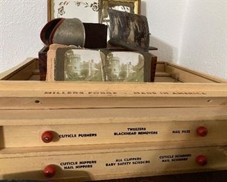 Millers Forge manicure utensils cabinet