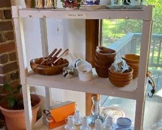 Kitchenware, Wooden Salad Bowls and China
