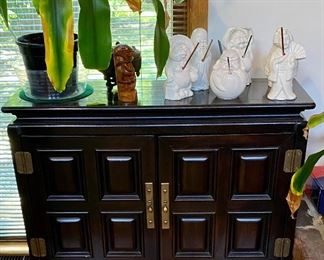 Asian Style Cabinet with Shelves for Storage