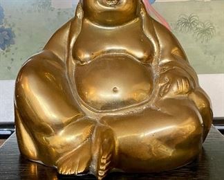 Solid Brass Buddha on Stand