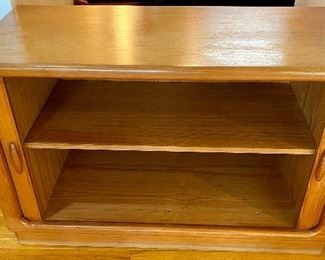 Dyrlund Mid-Century Danish Modern Tambour Doors Credenza