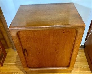 Dyrlund Mid-Century Danish Modern single Tambour DoorCabinet