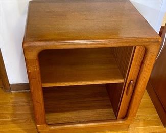 Dyrlund Mid-Century Danish Modern single Tambour DoorCabinet