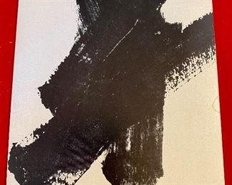 My immediate reaction was Rorschach Test but in closer examination very cool art.  Unsigned but there are several artists with this style.  We are selling as a Pair.