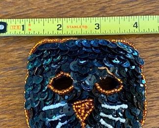 3" x 3" Beaded Cat Mask