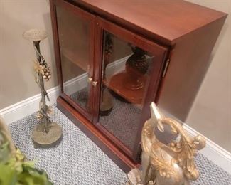 Glass Wood Cabinet $150