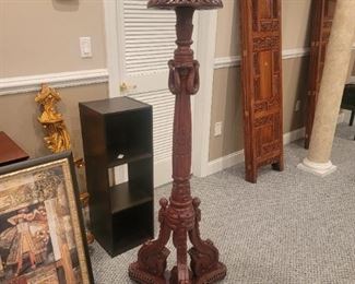 Wooden Carved Pedistal $175