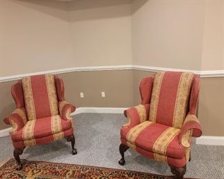 2 Occasional Chairs Carved wood legs $200 each