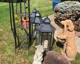 Log Holder, Lanterns, Garden Statues