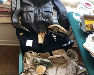 Military Uniforms / Aviator Leather Jacket / World War 2 Navy