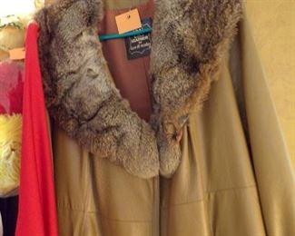 leather & fur/ wonderful coat