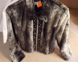 jacket, faux fur