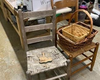 Chairs $5.00 each Baskets $1.00 each