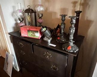 Old chest and lights