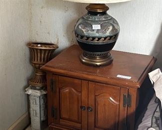 Side table and fish lamp