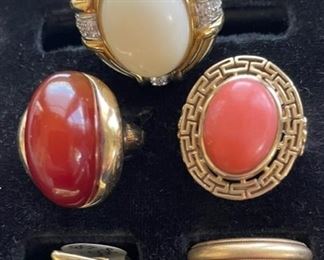 Gold, Coral, Pearls, Diamonds
