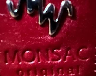Monsac red leather handbag