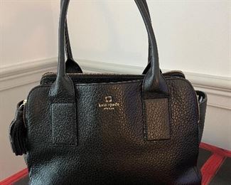 Kate Spade black leather handbag (like new)