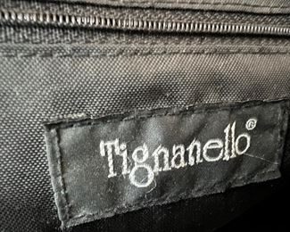 Tignanello black leather back pack