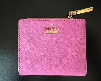 Kate Spade pink leather zippered wallet