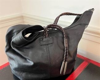 Kenneth Cole black leather handbag