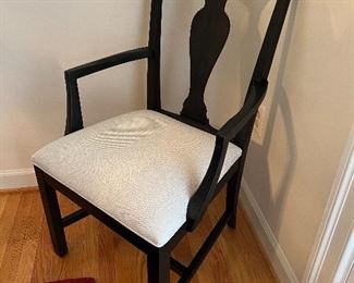 Ethan Allen black wooden armchair