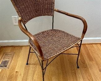 1 of 4 wicker armchairs