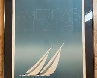 America's Cup 25 1983 framed print by Keith Reynolds