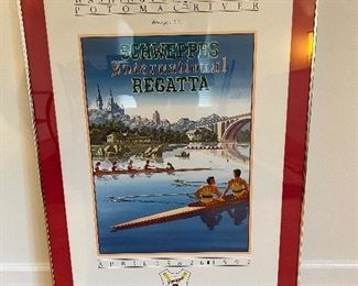 Washington Harbour on the Potomac River, Schweppes International Regatta 1992 framed print