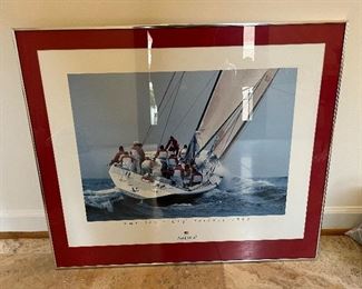 America's Cup Defense framed Photograph print