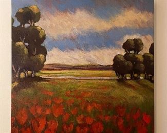 Landscape Oil on Canvas signed by Miralili