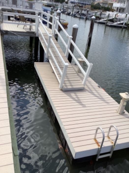 Floating dock and tamp