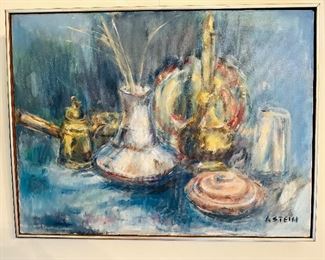 Ann Stein, Still Life, original painting on canvas.  