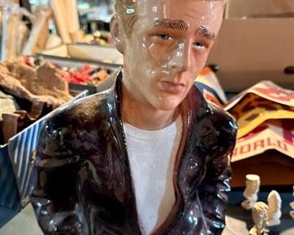 Vintage Ceramic James Dean Bust