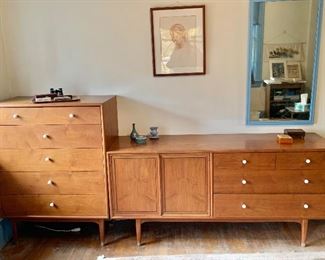 Drexel Mid Century walnut dressers