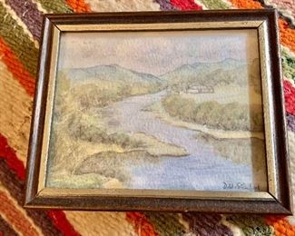 D.W. Stanford, miniature watercolor