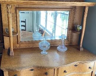 Imperial Furniture 1920's Antique oak hutch. 