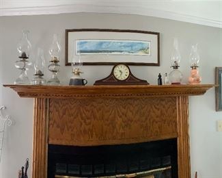 Some Hurricane lamps available at 30% discount. Clock and artwork sold. 