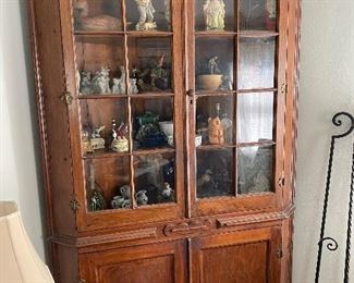 Antique German Corner Cabinet and available at 30% discount Sunday 12-4. 