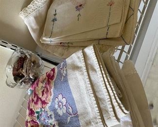 Many hankies, doilies, embroidered placemats, and table runners all discounted 30% Sunday 12-4. 