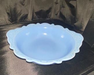 McKee Depression Delphite Blue Glass Bowl