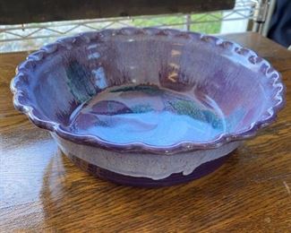 purple blue pottery bowl