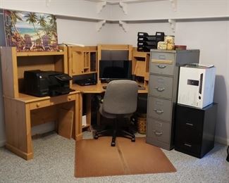 FULL OFFICE FURNITURE, COMPUTER EQUIP NOT INCLUDED.