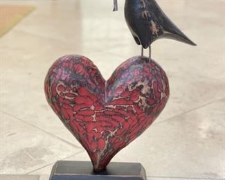 Key to My Heart Folk Art. Measures 13" H x 10" W. Photo 1 of 2. 