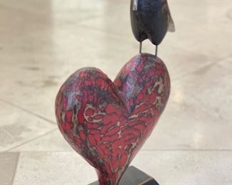 Key to My Heart Folk Art. Measures 13" H x 10" W. Photo 2 of 2. 