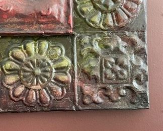 Decorative Ceramic Tile. Measures 36" x 36". Photo 2 of 2. 